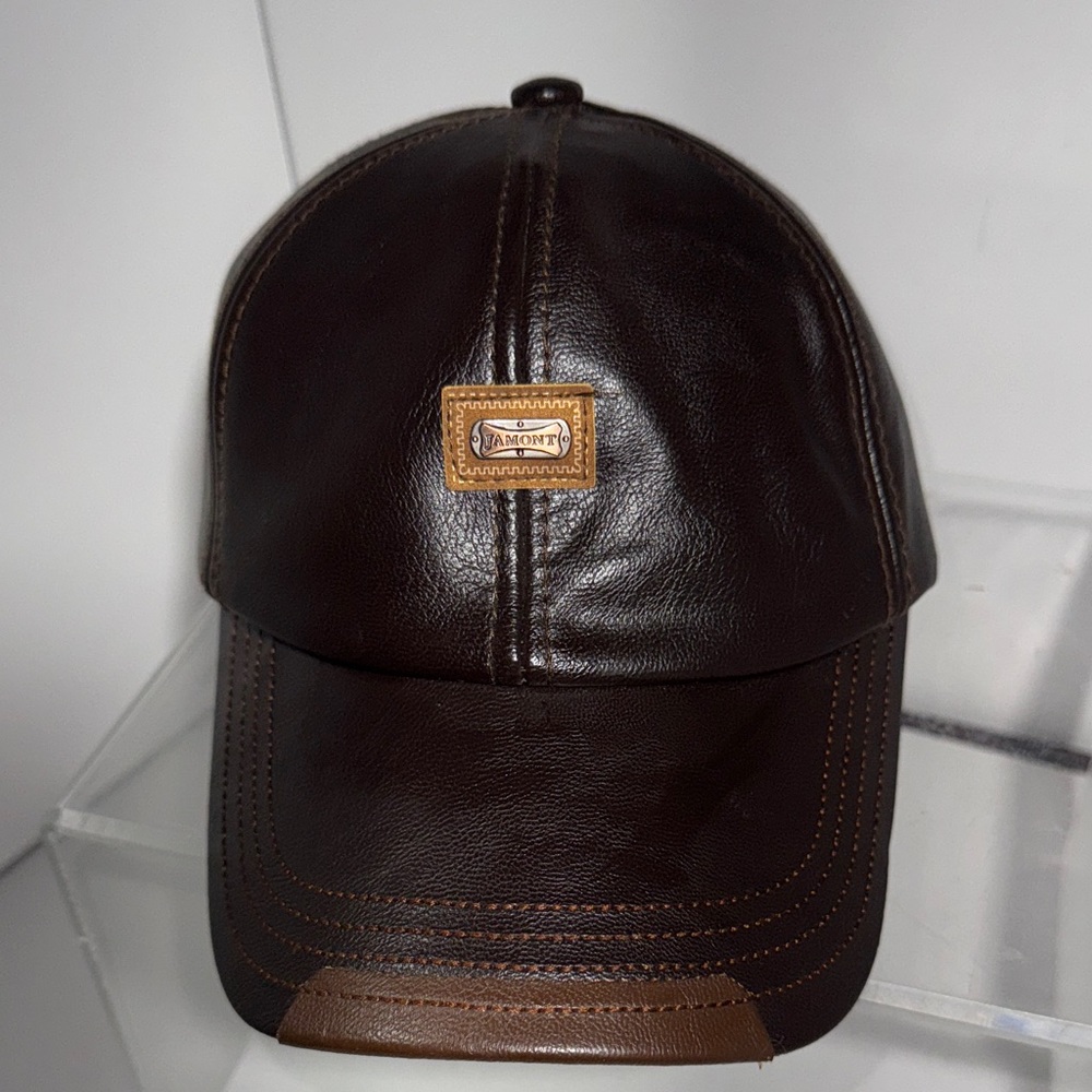 Brown Leather Cap